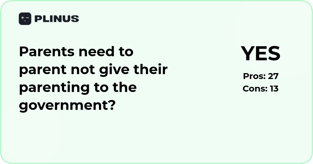 Parents should parent, not give parenting to the government – analysis