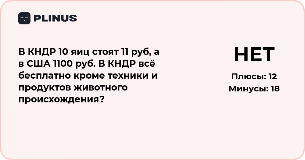 Почему 10 яиц в КНДР стоят 11 руб, а в США 1100 руб — анализ цен