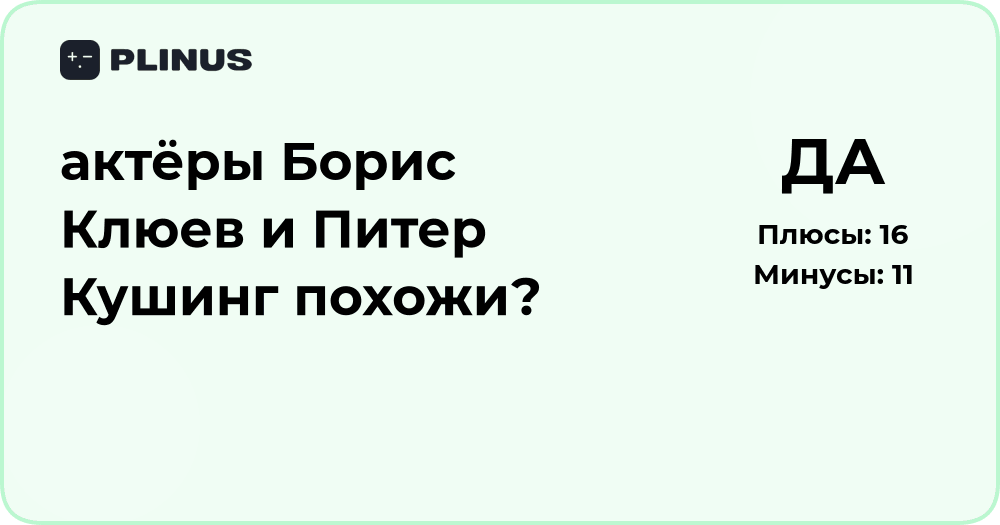 Похожи ли актёры Борис Клюев и Питер Кушинг? Анализ внешности