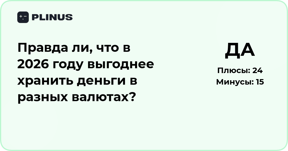 Выгодно ли хранить деньги в разных валютах в 2026 году? Анализ и выводы