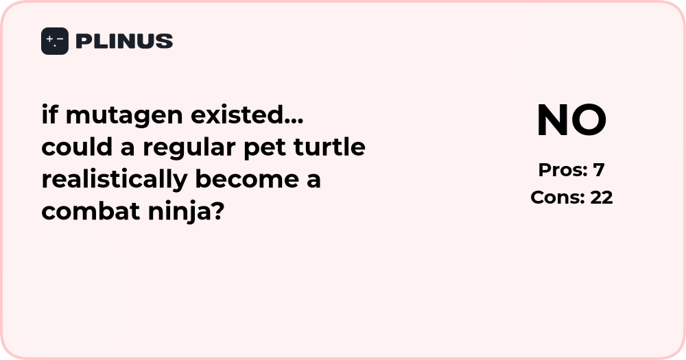 Could a Pet Turtle Become a Combat Ninja if Mutagen Existed?