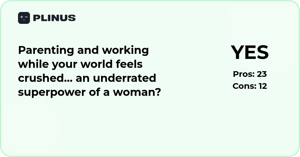 Parenting and working while your world feels crushed – a woman's hidden strength