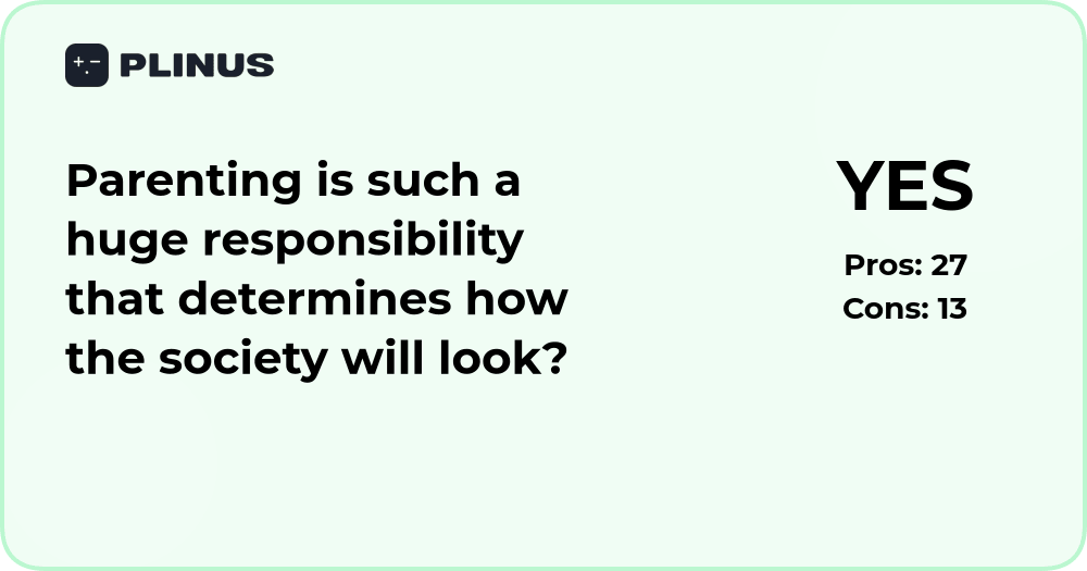 Parenting and its impact on society: responsibility analysis