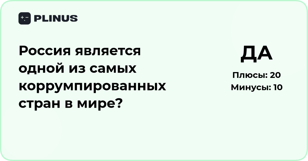 Россия — одна из самых коррумпированных стран? Анализ фактов