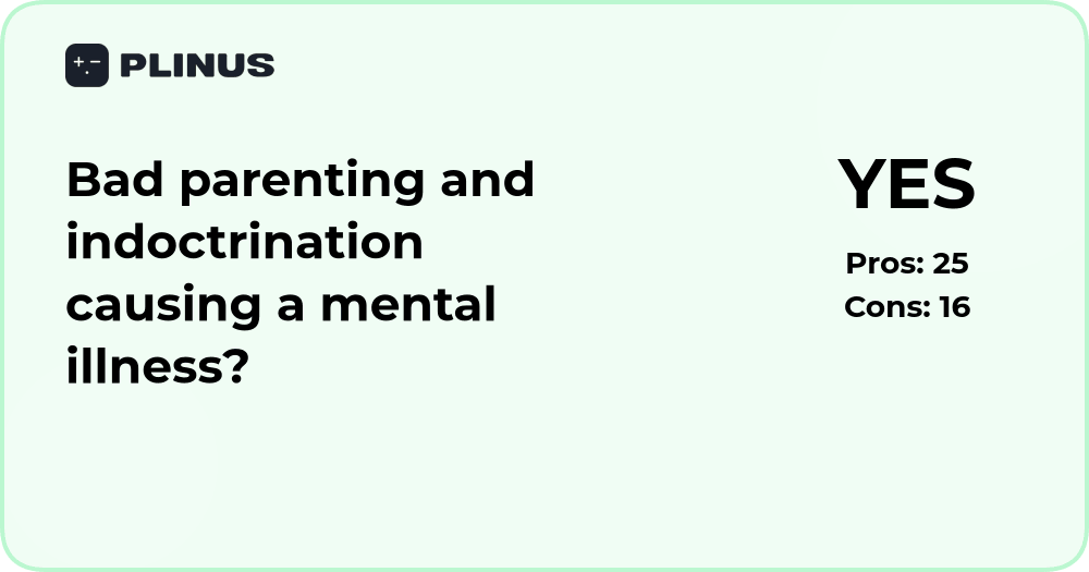 Bad parenting and indoctrination: can they cause mental illness?