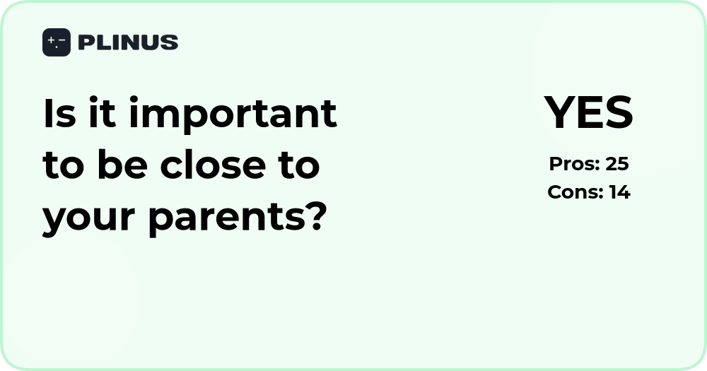 Is it important to be close to your parents? Relationship analysis