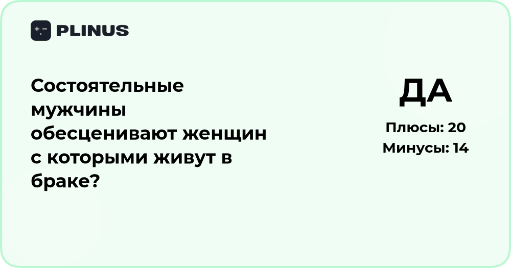 Обесценивают ли состоятельные мужчины жен? Анализ отношений в браке