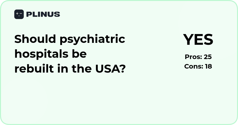 Should psychiatric hospitals be rebuilt in the USA? Analysis and insights