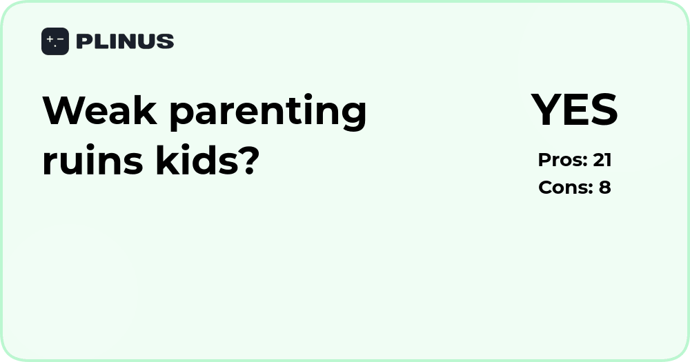 Weak parenting ruins kids? Analysis of effects and outcomes