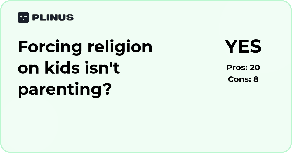 Forcing religion on kids isn't parenting? Ethical analysis