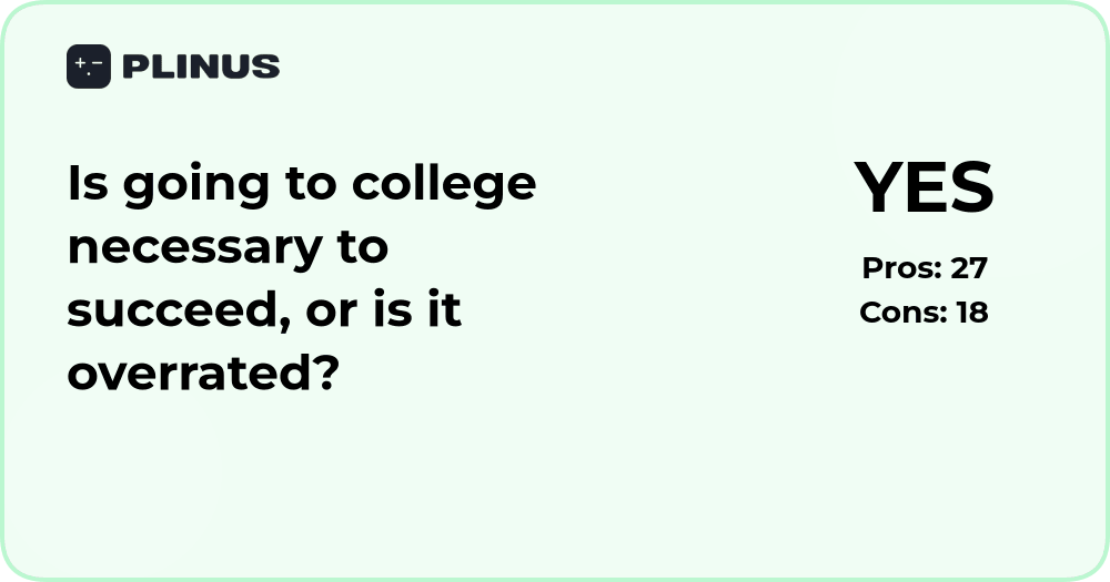 Is going to college necessary to succeed or overrated?