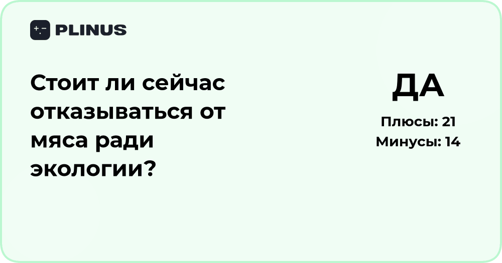 Стоит ли отказываться от мяса ради экологии? Анализ последствий