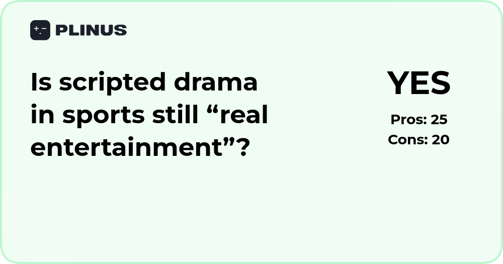 Is scripted drama in sports still real entertainment? Analysis