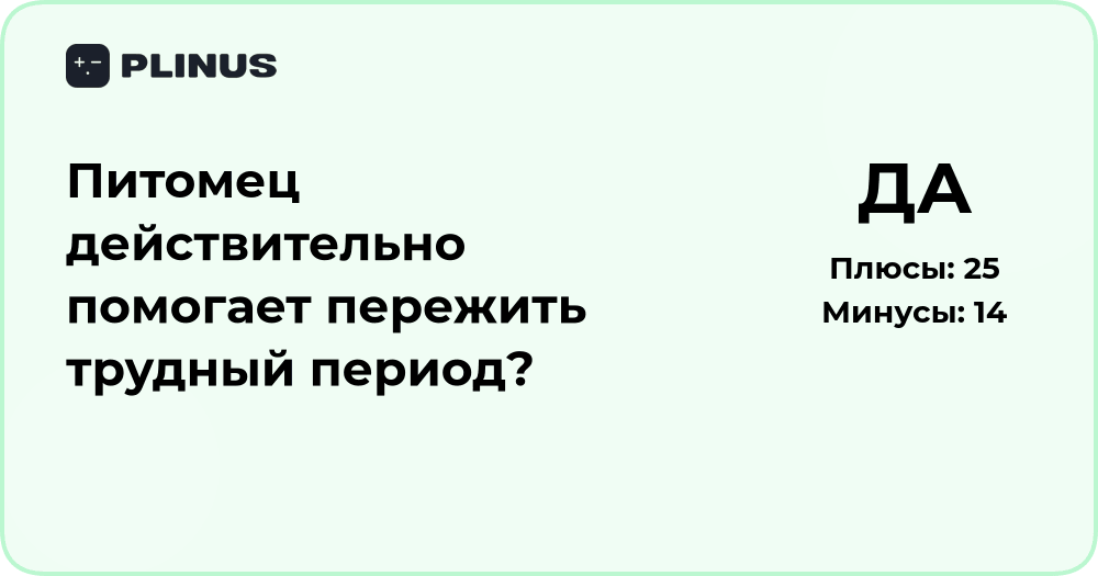 Питомец помогает пережить трудный период? Анализ влияния общения с животными