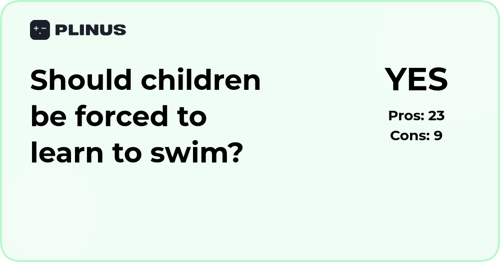 Should children be forced to learn to swim? Pros and cons analysis