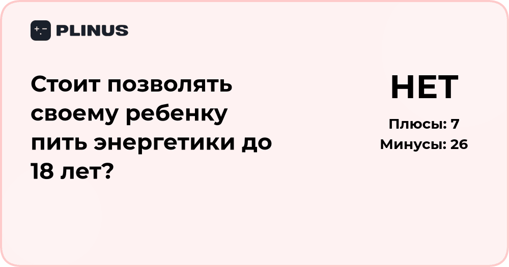 Стоит ли позволять ребенку пить энергетики до 18 лет? Анализ решения