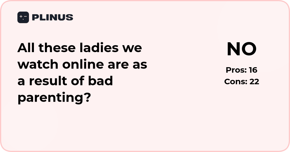 Are the ladies we watch online shaped by bad parenting?