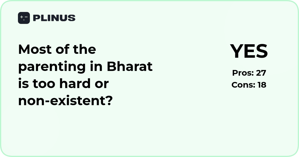 Is most parenting in Bharat too hard or non-existent? Analysis and insights