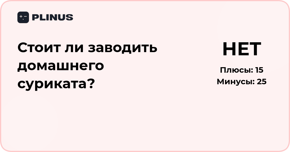 Стоит ли заводить домашнего суриката? Подробный анализ решения