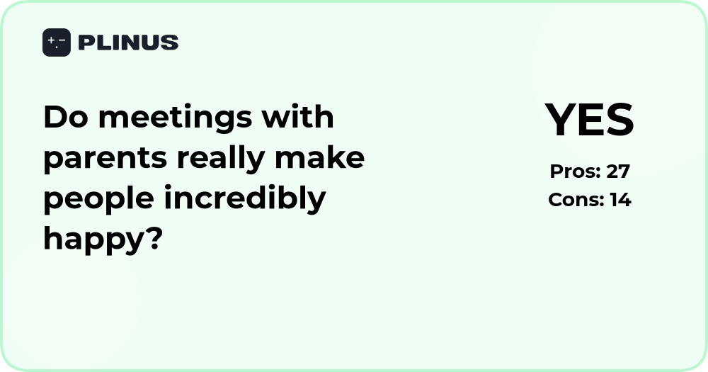 Do meetings with parents really make people happy? Analysis