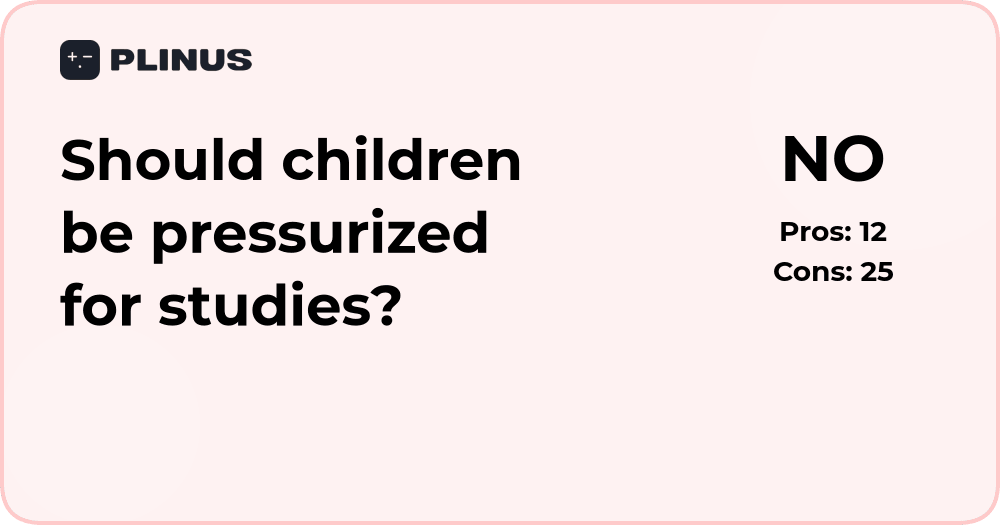 Should children be pressurized for studies? Expert analysis