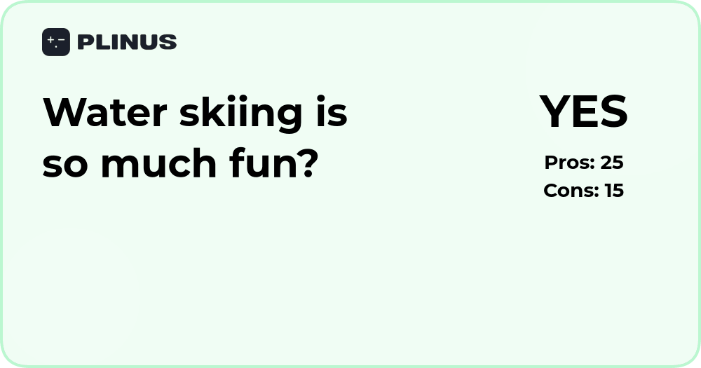 Is water skiing really that fun? In-depth activity analysis