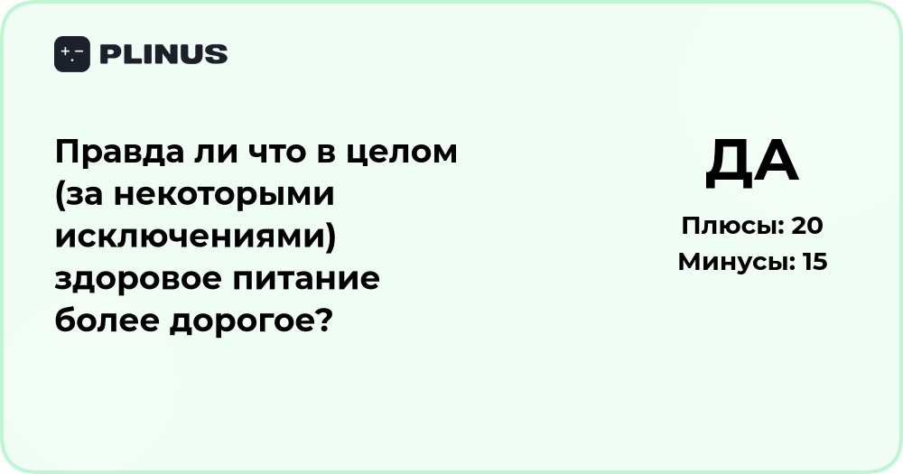 Правда ли, что здоровое питание дороже? Анализ и сравнение цен