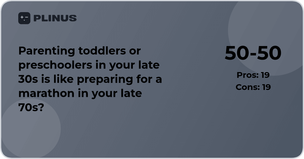 Parenting toddlers in your late 30s: is it like marathon training?