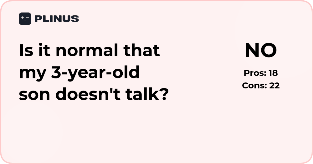 Is it normal that my 3-year-old son doesn't talk? Development analysis