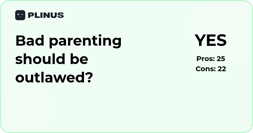 Should bad parenting be outlawed? Ethical and legal analysis