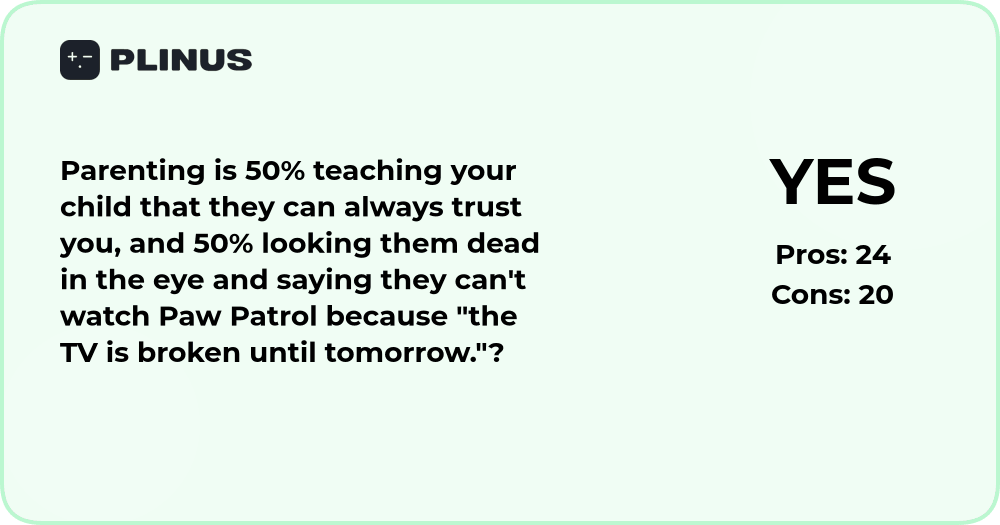 Parenting is 50% trust and 50% harmless lies – situation analysis