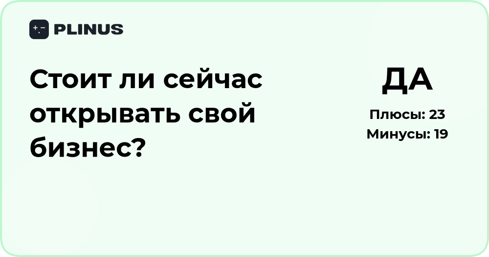 Стоит ли сейчас открывать свой бизнес? Анализ рисков и возможностей
