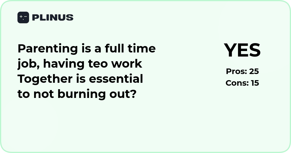 Parenting as a full-time job: working together to avoid burnout