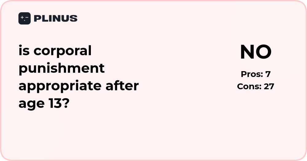 Is corporal punishment appropriate after age 13? Expert analysis