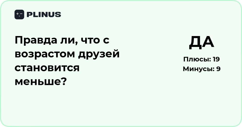 Правда ли, что с возрастом друзей становится меньше? Анализ феномена