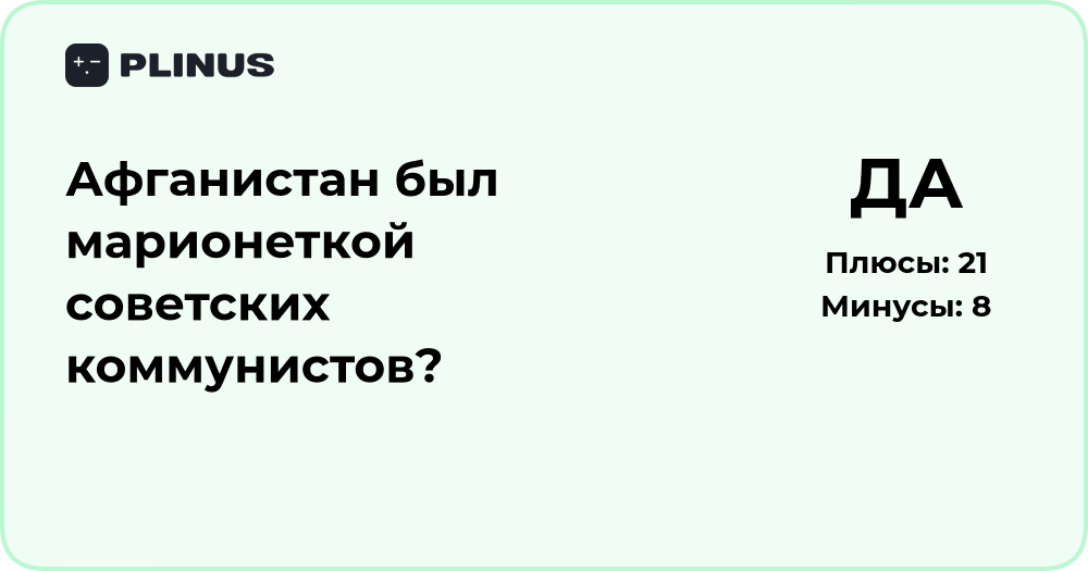 Был ли Афганистан марионеткой советских коммунистов? Анализ фактов
