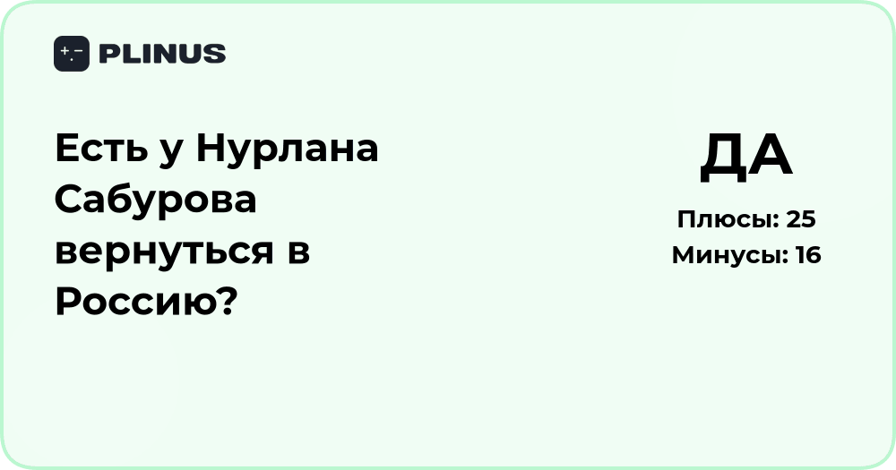 Есть ли у Нурлана Сабурова планы вернуться в Россию? Анализ мнений и фактов