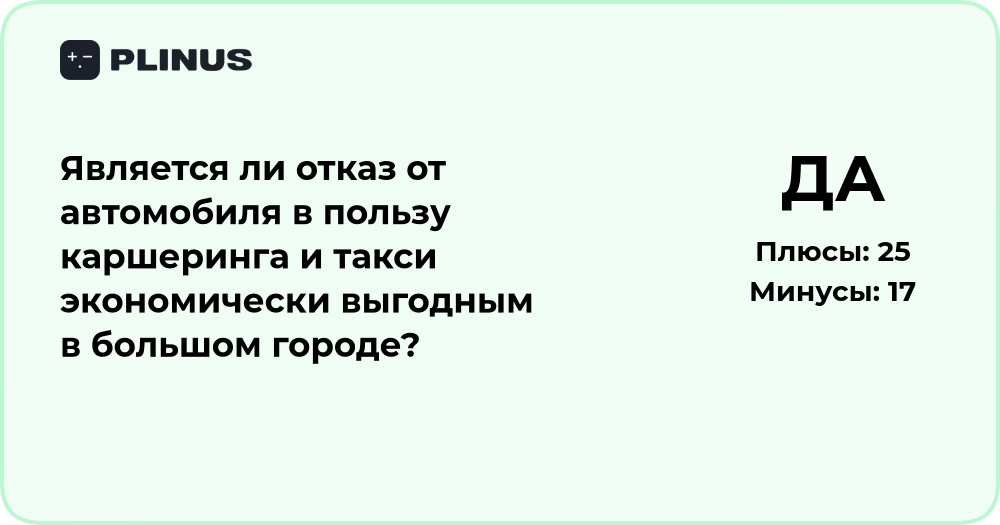 Отказ от автомобиля в пользу каршеринга: выгодно ли это в городе?
