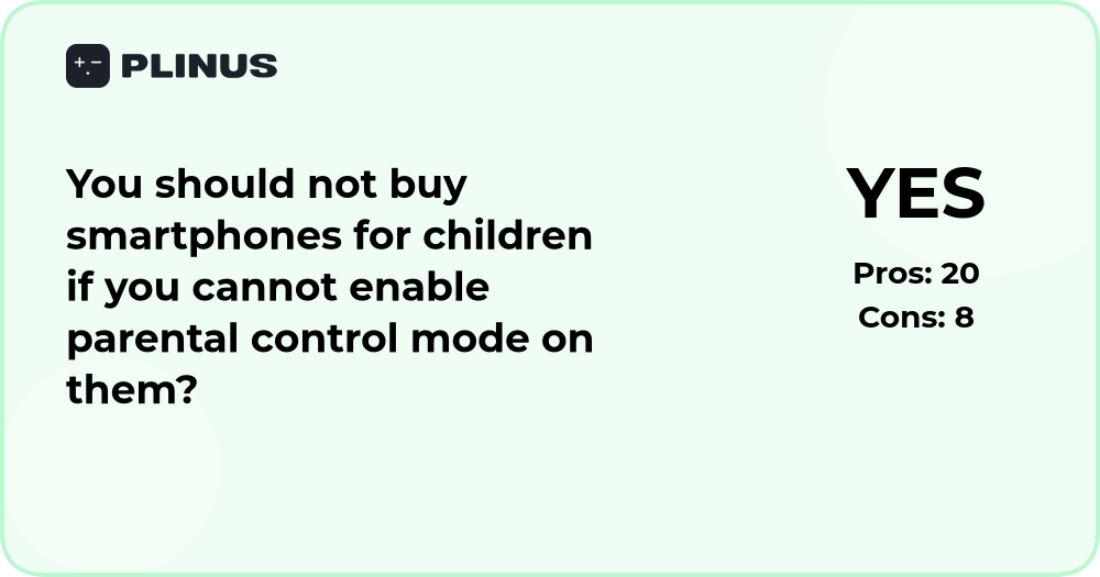 Should you buy smartphones for children without parental control?