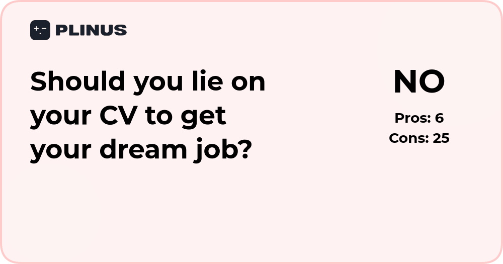 Should you lie on your CV to get your dream job? Ethical analysis