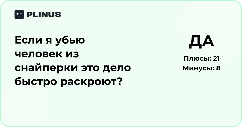 Можно ли раскрыть убийство из снайперки быстро? Анализ ситуации