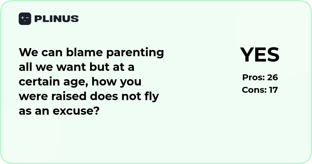 Is parenting to blame, or does age end the excuse? Analysis